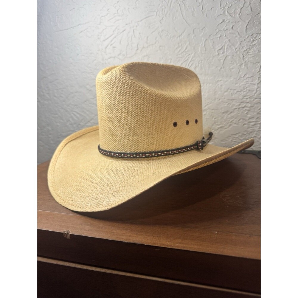 VTG Artel Bangora Cowboy Hat Sz 7 56cm A Hat With Pedigree Straw Western USA